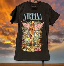 Nirvana Shirt Black Short Sleeve Crew Neck Grunge Punk Rock Band Tee  S - £15.56 GBP