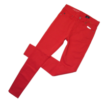 NWT Adriano Goldschmied AG Farrah Skinny Ankle in Red Poppy Sateen Pants 25 - £49.03 GBP