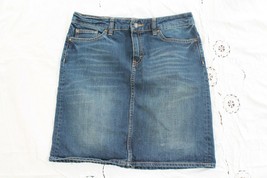 H&amp;M Casual A-line BLUE Denim Skirt Jeans  Womens Size 8 - £11.68 GBP