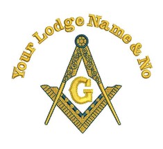 Masonic Compass and Square emblem Custom Embroidered Polo Shirt - $34.95