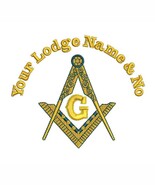 Masonic Compass and Square emblem Custom Embroidered Polo Shirt - $641.12 MXN