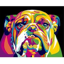 XXL - 5D Diamond Painting -  Englische Neon Bulldogge - $15.60+