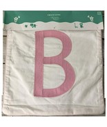 Pillow Cover Case pillowcase Pink Letter NWT Monogram B 16 x 16 Girl Nur... - $365.36 MXN