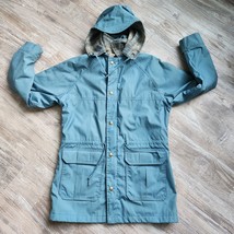 Woolrich Blue Long Sleeve Removable Hood Lined Jacket Vintage 70s USA Small - £59.21 GBP