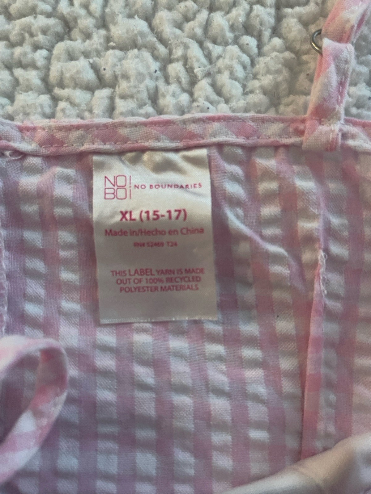 No Boundaries Gingham Dress Adjustable Straps Bustier Bra Coquette Y2K XL 15-17 Item image 4