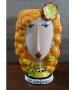 Dolly Mama&#39;s High Maintenance Lady Head Vase Makeup Pencil Holder 6&#39;&#39; Po... - $23.15