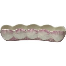 Belleek Ireland Porcelain Neptune Curved Shell Mint Dish Gold Brown Mark... - $47.00