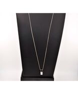 SU Italy Sterling Silver Solitaire CZ Necklace - $51.23