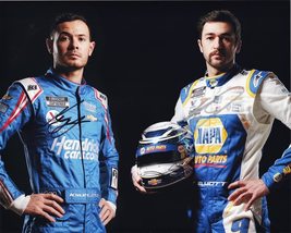 2X AUTOGRAPHED Chase Elliott &amp; Kyle Larson 2022 Hendrick Motorsports Teammates ( - £92.03 GBP