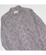 MEN&#39;S CALVIN KLEIN SHIRT ~ Sz M good, used GEOMETRIC EASTERN TURKISH TIL... - $20.33 CAD