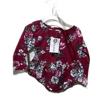 Elsa Bella Red One Piece with Flower Pattern 4T - £6.34 GBP