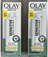 (2) Olay Sensitive Mineral Sunscreen - SPF 30, Broad Spectrum, Fragrance... - $20.36 CAD