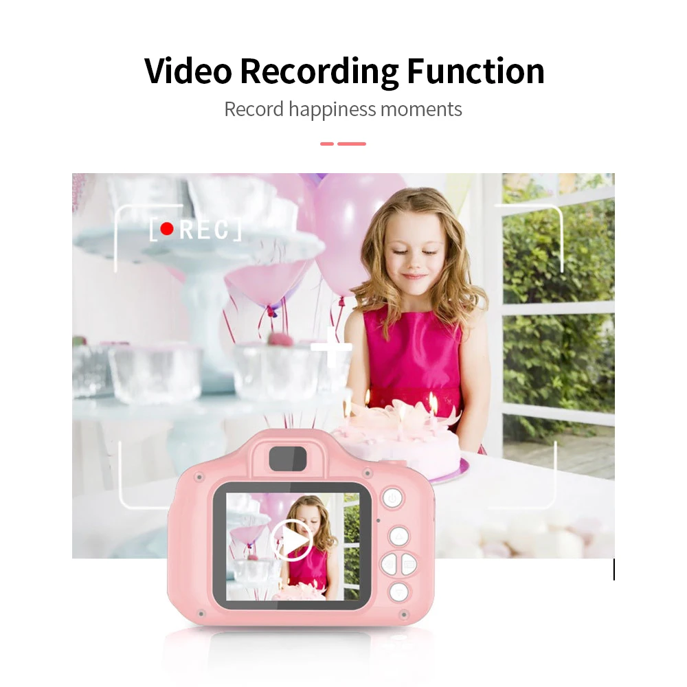 X2 Mini Kids Camera 2 inch HD Color Display Rechargable Mini Camera Video Camera - £18.90 GBP