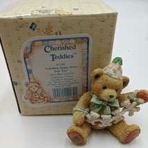 Cherished Teddies &quot;Unfolding Happy Wishes Four You&quot; Age 4 Bear - 1992 Enesco - £11.39 GBP
