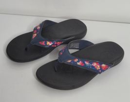 Dr. Scholls Advanced Comfort Womens Size 9 Floral Print Thong Sandals Fl... - $14.99