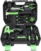 Green 27 Pc. 12V Cordless Power Drill Driver Bit Set With Charger, Mint Green. - £52.14 GBP