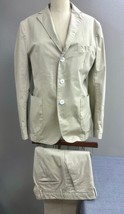 Michele Negri Beige Sartorial S/B 3 Button Cotton Suit Size 48 IT / 38 US $3,600 - £139.65 GBP