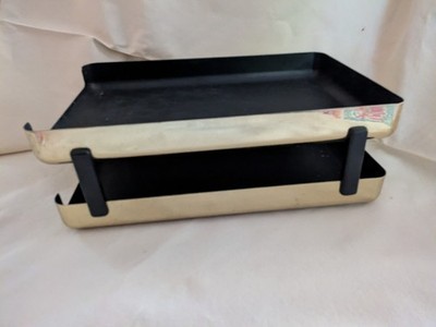 1984 Gold Eldon Emphasis 6000 File Tray Organizer Executive Desktop Two Tier Item image 5