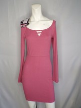 New Planet Gold Juniors Ribbed Bodycon Dress Mesa Rose Size XS - MSRP $39 - $11.88