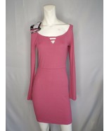 New Planet Gold Juniors Ribbed Bodycon Dress Mesa Rose Size XS - MSRP $39 - $16.29 CAD