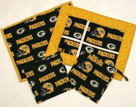 Green Bay Packers  NFL Football Oven Baking Potholder and Hot Pad Set - £11.67 GBP
