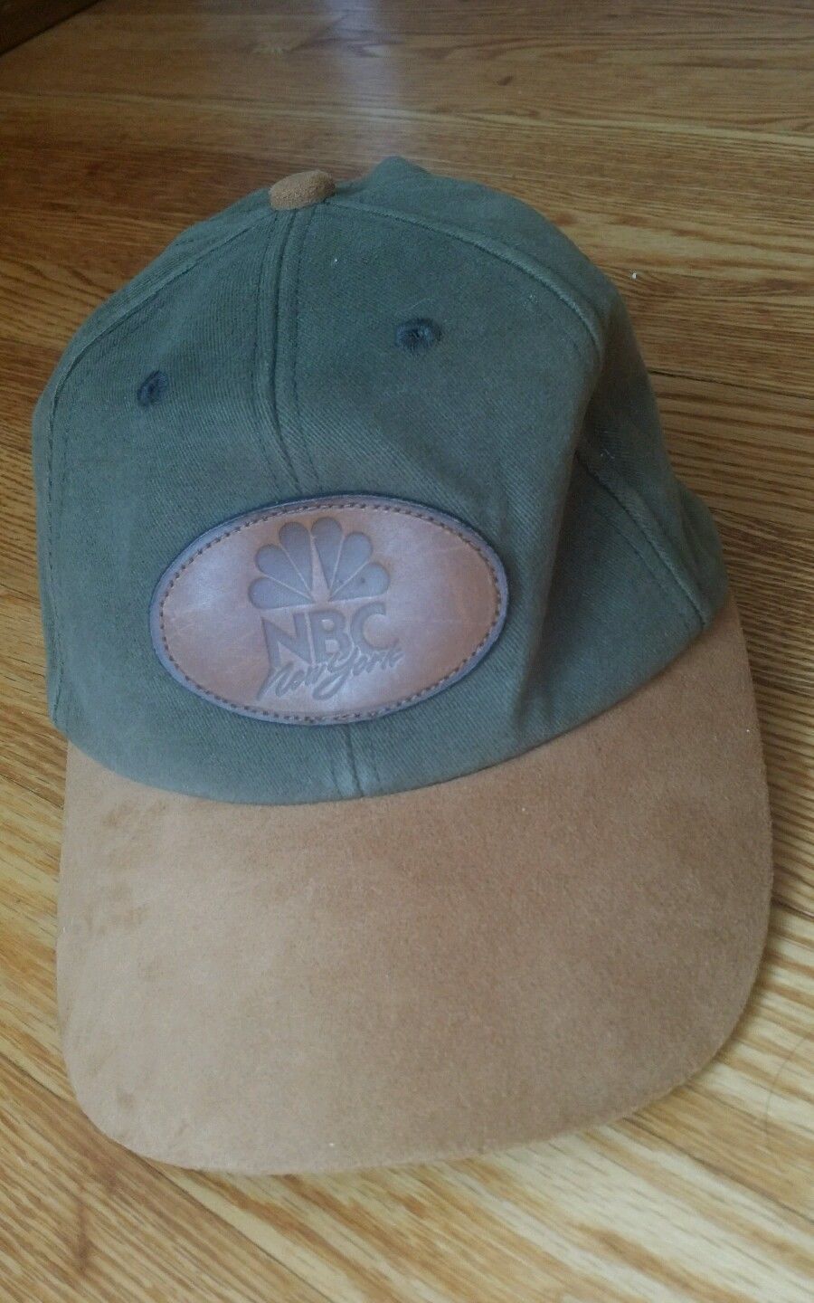 Vintage NBC Experience New York Cotton Leather logo trucker baseball cap hat USA - £11.83 GBP