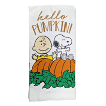 Hello Pumpkin Peanuts Kitchen Towels Charlie Brown Snoopy Cotton Set of ... - $17.73