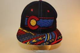 Zephyr Colorado Denver Flag Cap Hat Snapback Black Red Blue Adjustable P... - £13.97 GBP