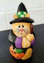 Midwest of Cannon Falls Eddie Walker Halloween Witch Cat Signed 5.5&quot; - $17.77