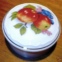 LIMOGES LE ROY HAND DECORATED ART Ceramic Apple Box Sale-
show original ... - $32.06