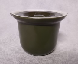Hall Stoneware 470 Onion Soup Crock Bowl with Vented Lid Green - £14.80 GBP