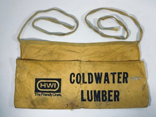  Advertising Apron Pouch - Coldwater Lumber - Yellow - $13.86