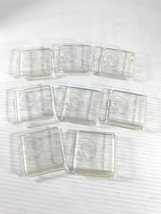 Vintage 1980 Allegro Clear Acrylic Napkin Holders Set of 8 Flowers 2  X 2.25 - £17.36 GBP