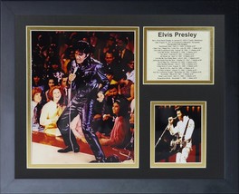 Elvis Presley In Concert Framed Photo Collage, 11X14 Inches, Black. - £44.82 GBP