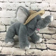 RBI Ron Banafato Inc. Gray Soft Elephant Scout Safari Plush Stuffed Animal 16&quot; - £11.67 GBP