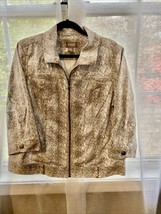 Chico&#39;s Jacket, Snakeskin Pattern, Zipper Closure, Size 3 - $33.87