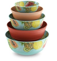 Member&#39;s Mark ~ Ten (10) Piece Melamine ~ Nesting Bowl Set ~ SUMMER FRUI... - $1,104.63 MXN