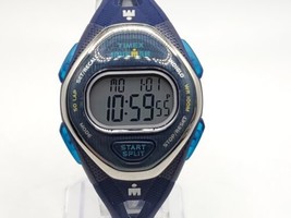 Timex Ironman 50 Lap Digital Watch Womens New Battery Blue 34mm - £19.92 GBP