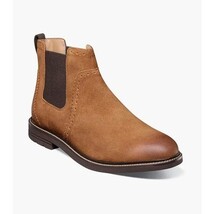 Nunn Bush Otis II Plain Toe Chelsea Boot Suede Tan 85091-240 image 11