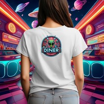 Alien Diner T-Shirt | &quot;We Serve All Species&quot; | Funny Sci-Fi Graphic Tee - $18.80+