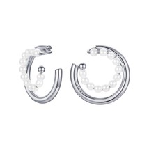 Cute Pearl Ear Cuff Clip Birthday Gift Earings Fashion Jewelry Boucle Oreille Fe - £20.83 GBP
