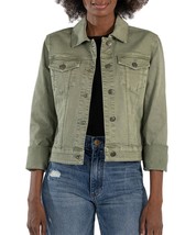 Kut From The Kloth julia denim trucker jacket in Celery - size M - £59.63 GBP