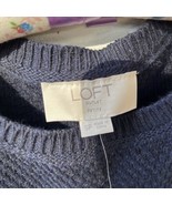 NWT LOFT Women&#39;s SP small petite Navy Blue Sweater L/S soft comfy Cotton... - £19.24 GBP