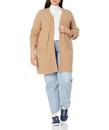 Goodthreads Women&#39;s Oversized Boucle Half Stitch Cardigan Sweater Camel ... - £18.86 GBP