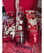 Gift set of 3 Bath &amp; Body Works Japanese Cherry Blossom ~NEW in box~ - $29.00