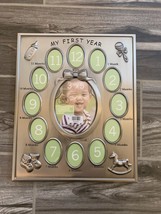 Green Tea Gallery My First Year Picture Frame Monthly Photo Display Baby... - $14.01