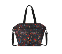 LeSportsac Bright Fortune Large Ever Tote &amp; Convertible Crossbody + Cosm... - $84.99