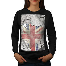 Wellcoda Flag Novelty Print UK Womens Sweatshirt, British Casual Pullover Jumper - £22.91 GBP+