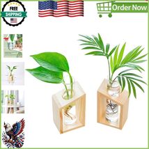 Ivolador Mini Glass Test Tube with Wooden Stand - Elegant Plant Propagation - $23.90 CAD