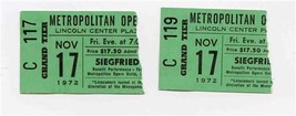 Siegfried Ticket Stubs Metropolitan Opera 1972 Birgit Nilsson Jess Thomas - £14.16 GBP
